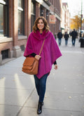 Poncho color fucsia