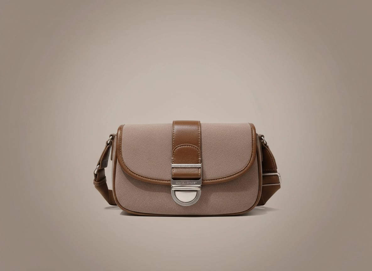 Bolso bandolera color marrón David Jones