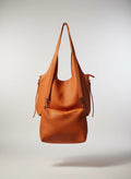 Bolso Tote Naranja con Bandolera / Suave y flexible