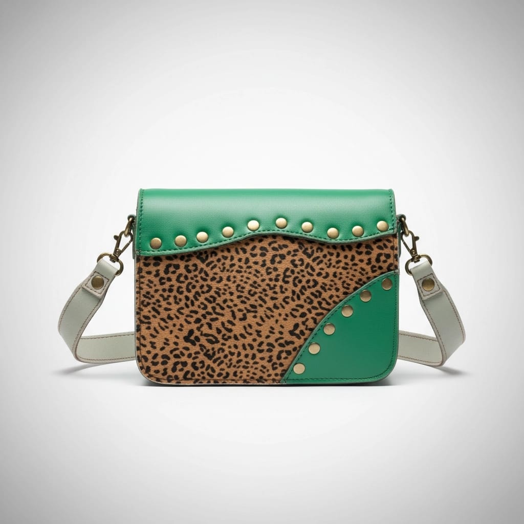 Riñonera de piel multicolor