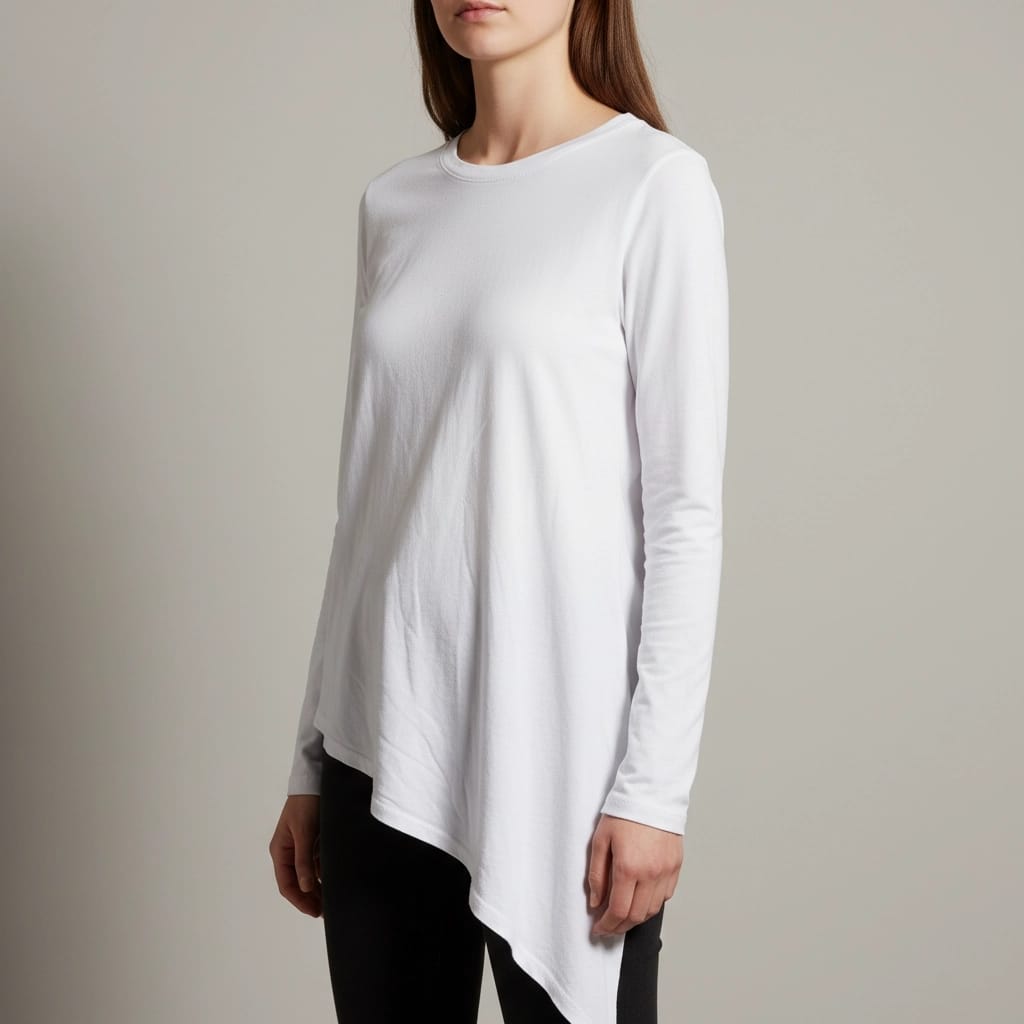 Camiseta Algodón asimétrica