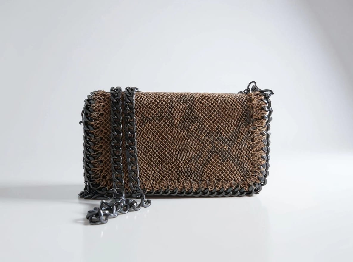 Bolso Cadena Piel Marrón